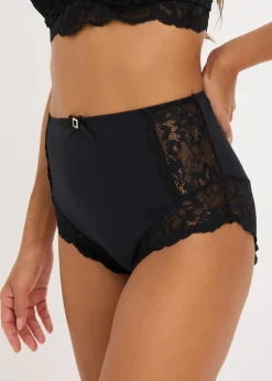 bonprix Slip taille haute avec dentelle|Femme Dessous|Bas