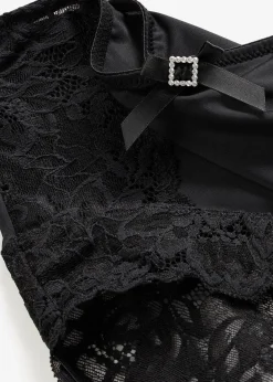 bonprix Slip taille haute avec dentelle|Femme Dessous|Bas