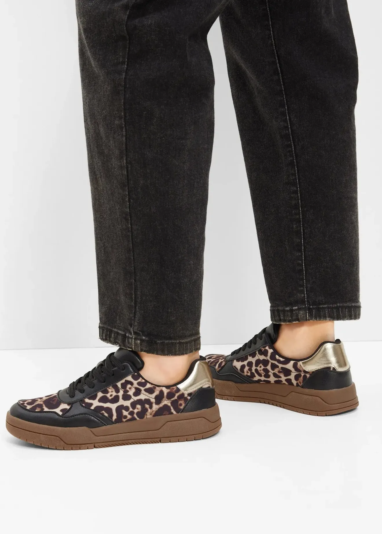 Femme bonprix Sneakers|Sneakers à détails animaliers