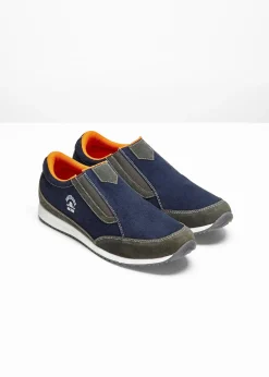 Homme bonprix Chaussures Basses|Sneakers à enfiler en cuir velours