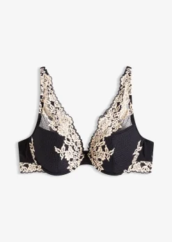 Femme bonprix Dessous|Soutiens-Gorge|Soutien-gorge à coques en dentelle bicolore