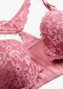 Femme bonprix Dessous|Soutiens-Gorge|Soutien-gorge à coques en dentelle, fermeture devant