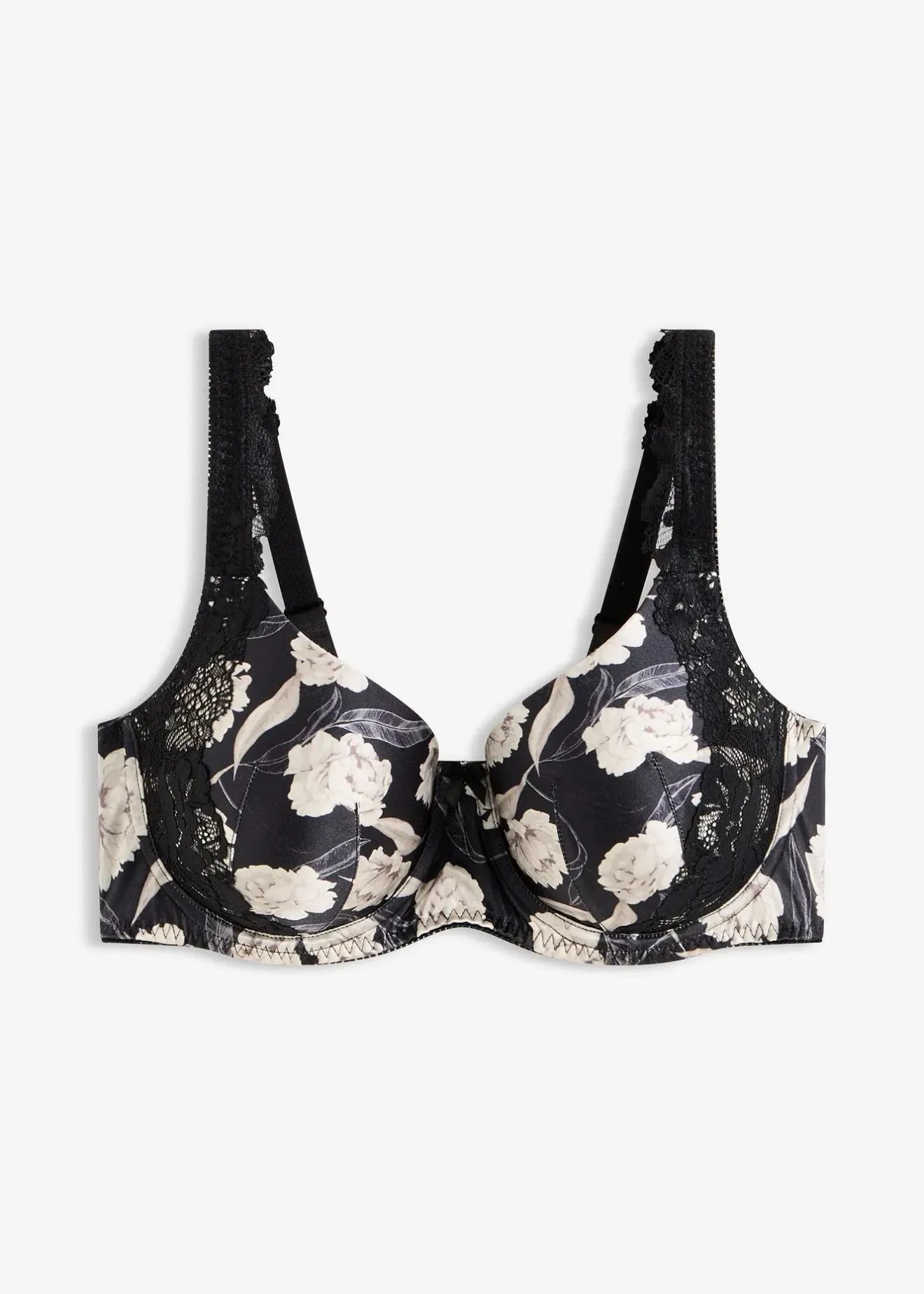 Femme bonprix Dessous|Soutiens-Gorge|Soutien-gorge à coques en matière brillante avec dentelle