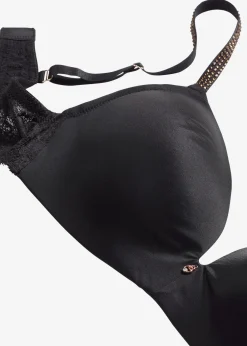 Femme bonprix Dessous|Soutiens-Gorge|Soutien-gorge à coques et bretelles brillantes, sans armatures
