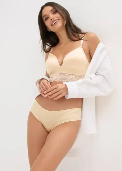 bonprix Soutien-gorge à coques et dentelle, sans armatures|Femme Dessous|Soutiens-Gorge