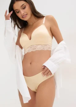 bonprix Soutien-gorge à coques et dentelle, sans armatures|Femme Dessous|Soutiens-Gorge