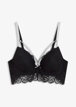 bonprix Soutien-gorge à coques et lanières brillantes amovibles|Femme Grands Bonnets D-H|Dessous