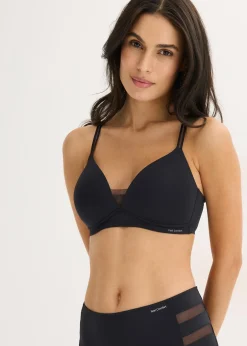 bonprix Soutien-gorge à coques Feel Comfort, empiècement mesh, sans armatures|Femme Sans Couture|Soutiens-Gorge