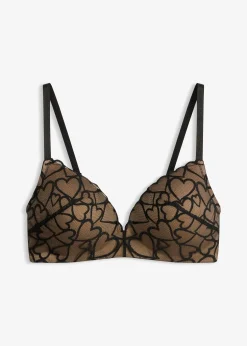 Femme bonprix Dessous|Soutiens-Gorge|Soutien-gorge à coques sans armatures, dentelle cœurs