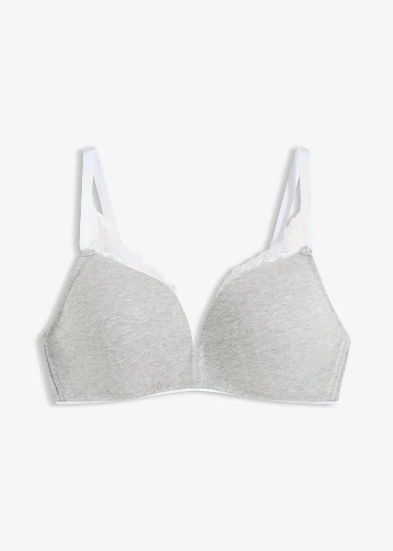 bonprix Soutien-gorge à coques, sans armatures, en coton et dentelle|Femme Lingerie Coton|Soutiens-Gorge