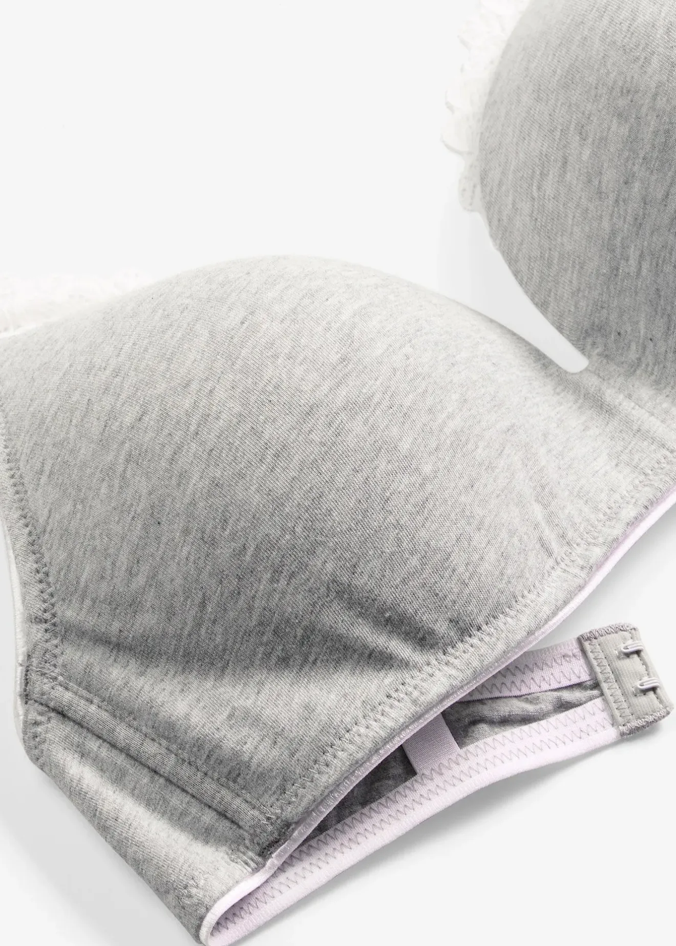 bonprix Soutien-gorge à coques, sans armatures, en coton et dentelle|Femme Lingerie Coton|Soutiens-Gorge