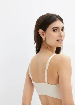 Femme bonprix Sans Couture|Soutiens-Gorge|Soutien-gorge bandeau sans couture rembourré Feel Comfort avec bretelles amovibles