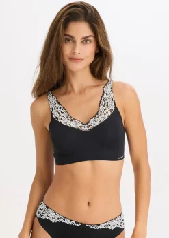 bonprix Soutien-gorge bralette découpe laser Feel Comfort|Femme Sans Couture|Soutiens-Gorge