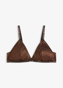 bonprix Soutien-gorge bralette triangle en matière brillante|Femme Soutiens-Gorge|Dessous