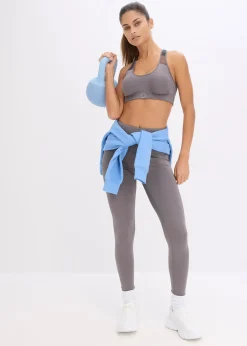 Femme bonprix Soutiens-Gorge|Grands Bonnets D-H|Soutien-gorge de sport légèrement brillant, maintien modéré