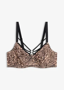 bonprix Soutien-gorge minimiseur avec bijou et mesh imprimé|Femme Dessous|Soutiens-Gorge