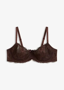 Femme bonprix Dessous|Soutiens-Gorge|Soutien-gorge semi-rembourré à armatures et dentelle