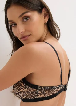 bonprix Soutien-gorge triangle sans armatures, en mesh imprimé|Femme Dessous|Soutiens-Gorge