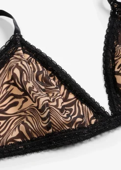 bonprix Soutien-gorge triangle sans armatures, en mesh imprimé|Femme Dessous|Soutiens-Gorge