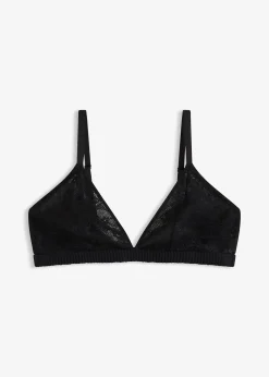 Femme bonprix Dessous|Soutiens-Gorge|Soutien-gorge triangle, sans armatures, texture côtelée douce