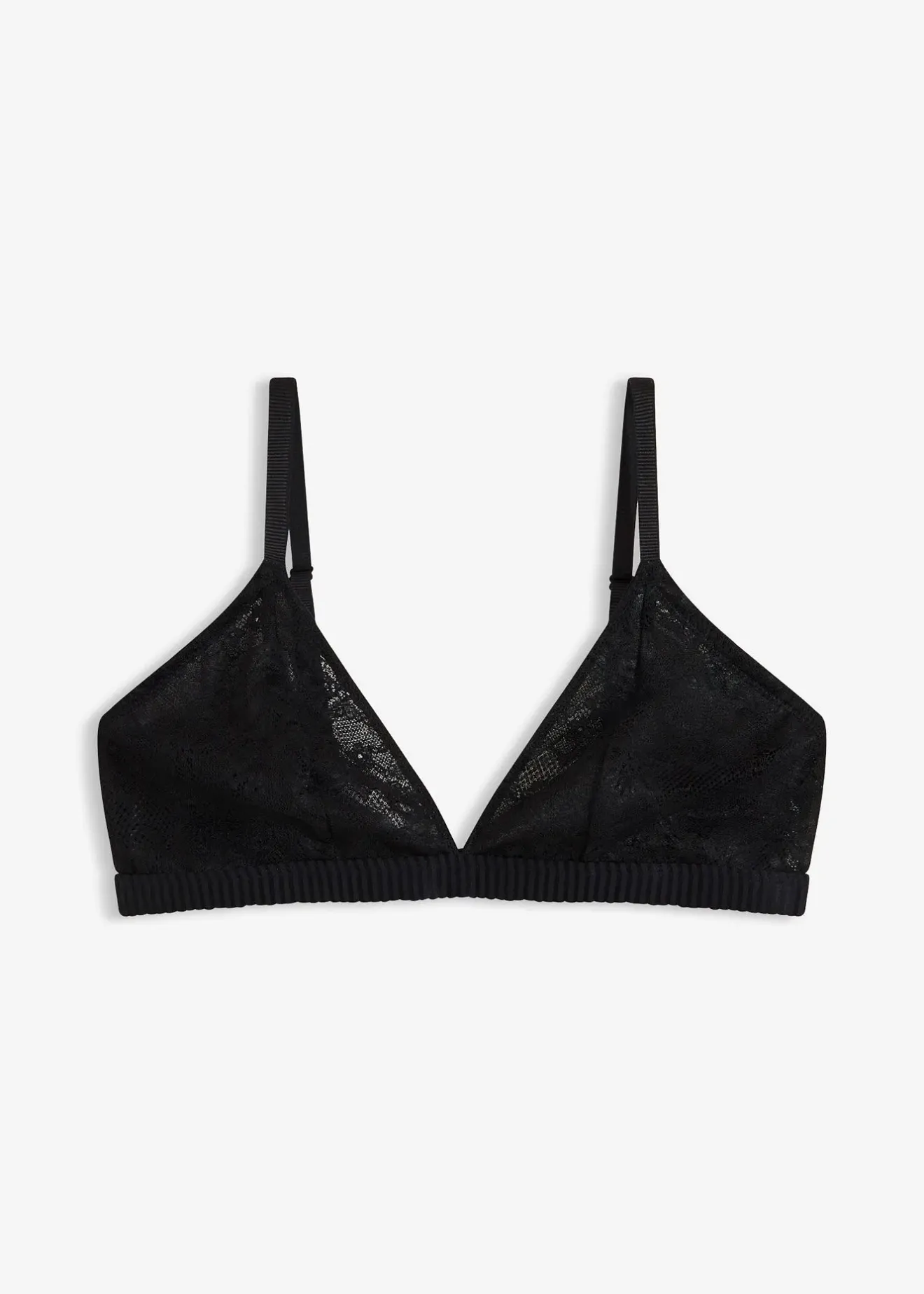 Femme bonprix Dessous|Soutiens-Gorge|Soutien-gorge triangle, sans armatures, texture côtelée douce