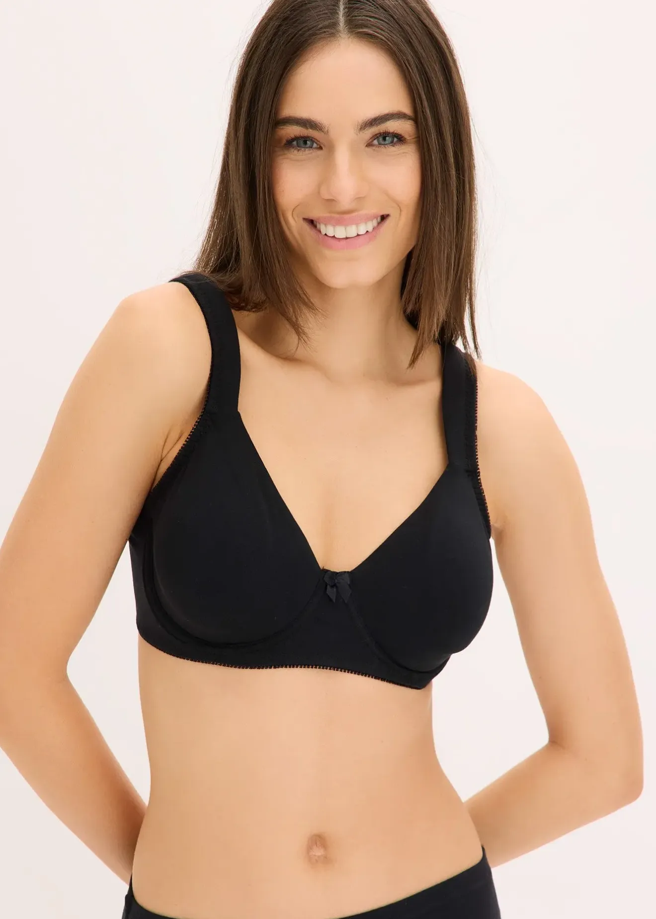 Femme bonprix Grands Bonnets D-H|Basiques|Soutiens-gorge minimiseurs moulés à armatures en coton (lot de 2)