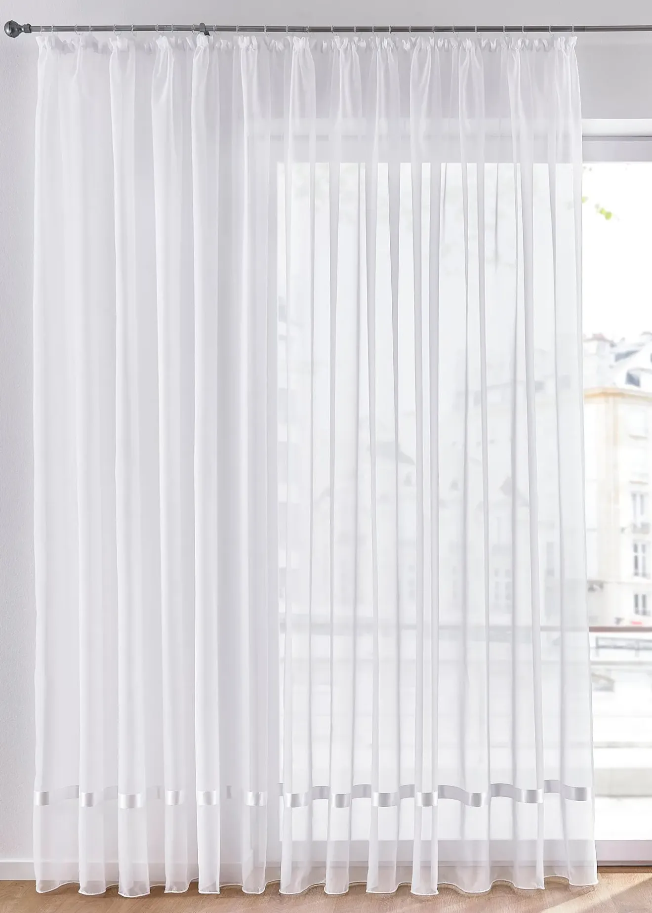 bonprix Store voilage avec ruban satin| Stores Voilages