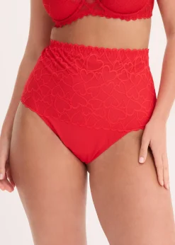 Femme bonprix Lingerie Sculptante|Bas|String sculptant avec dentelle cœurs, maintien modéré