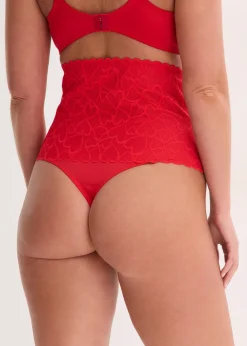 Femme bonprix Lingerie Sculptante|Bas|String sculptant avec dentelle cœurs, maintien modéré
