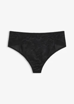 Femme bonprix Dessous|Bas|String taille haute avec dentelle