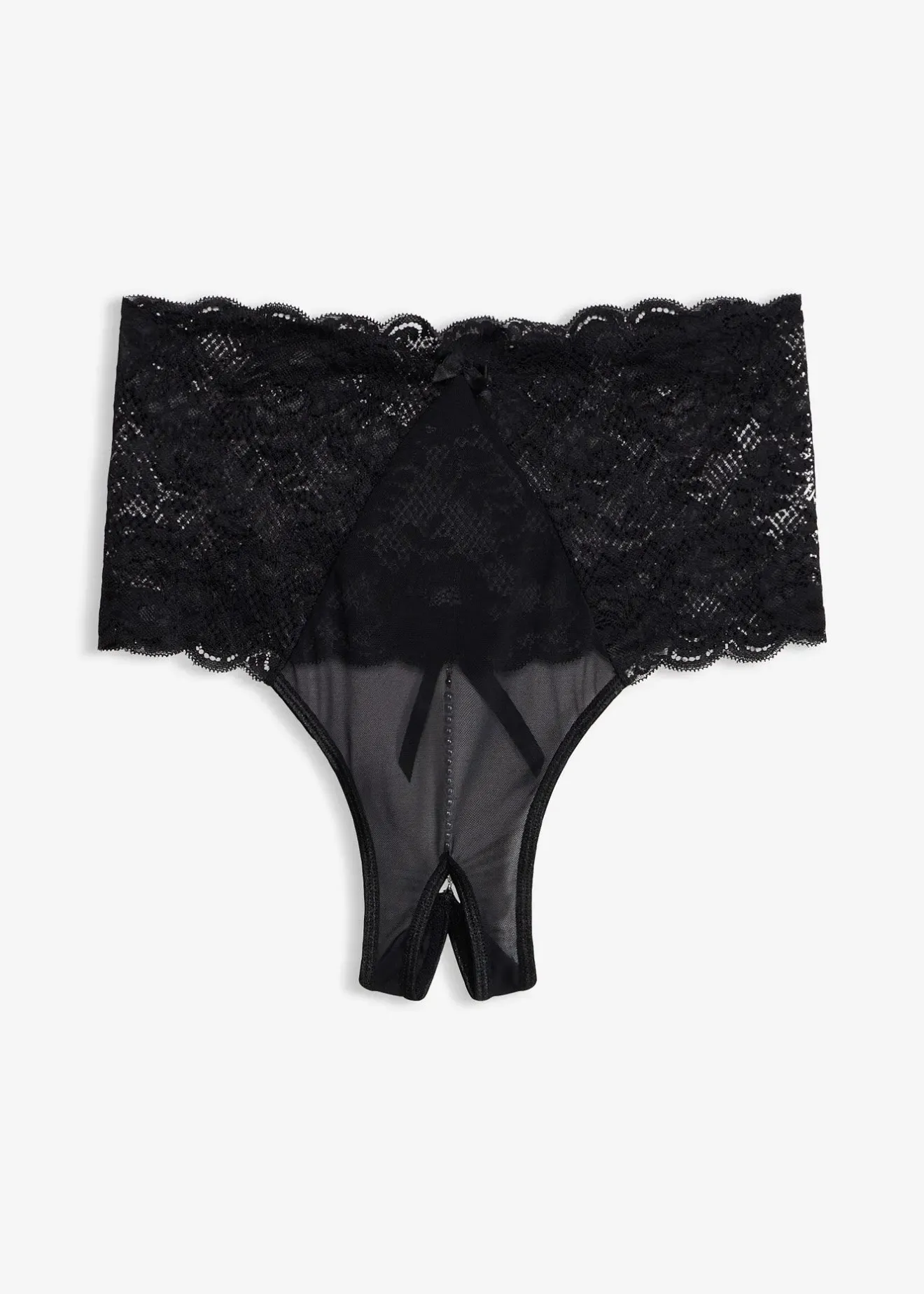 Femme bonprix Lingerie Érotique|String taille haute et ouvert avec chaîne amovible