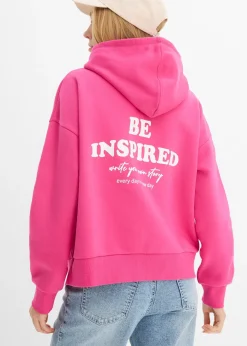 bonprix Sweat à capuche doux en coton mélangé|Femme Sweats