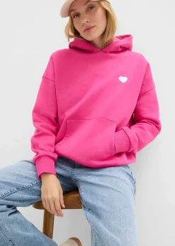 bonprix Sweat à capuche doux en coton mélangé|Femme Sweats
