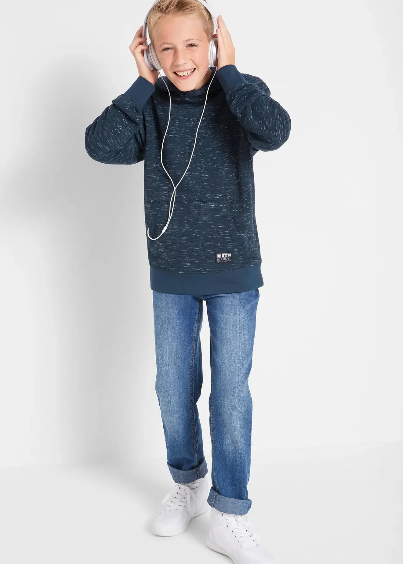 bonprix Sweat à capuche en coton mélangé|Enfant Vêtements Enfant|Garçons 9-16 Ans·Pulls & Sweats