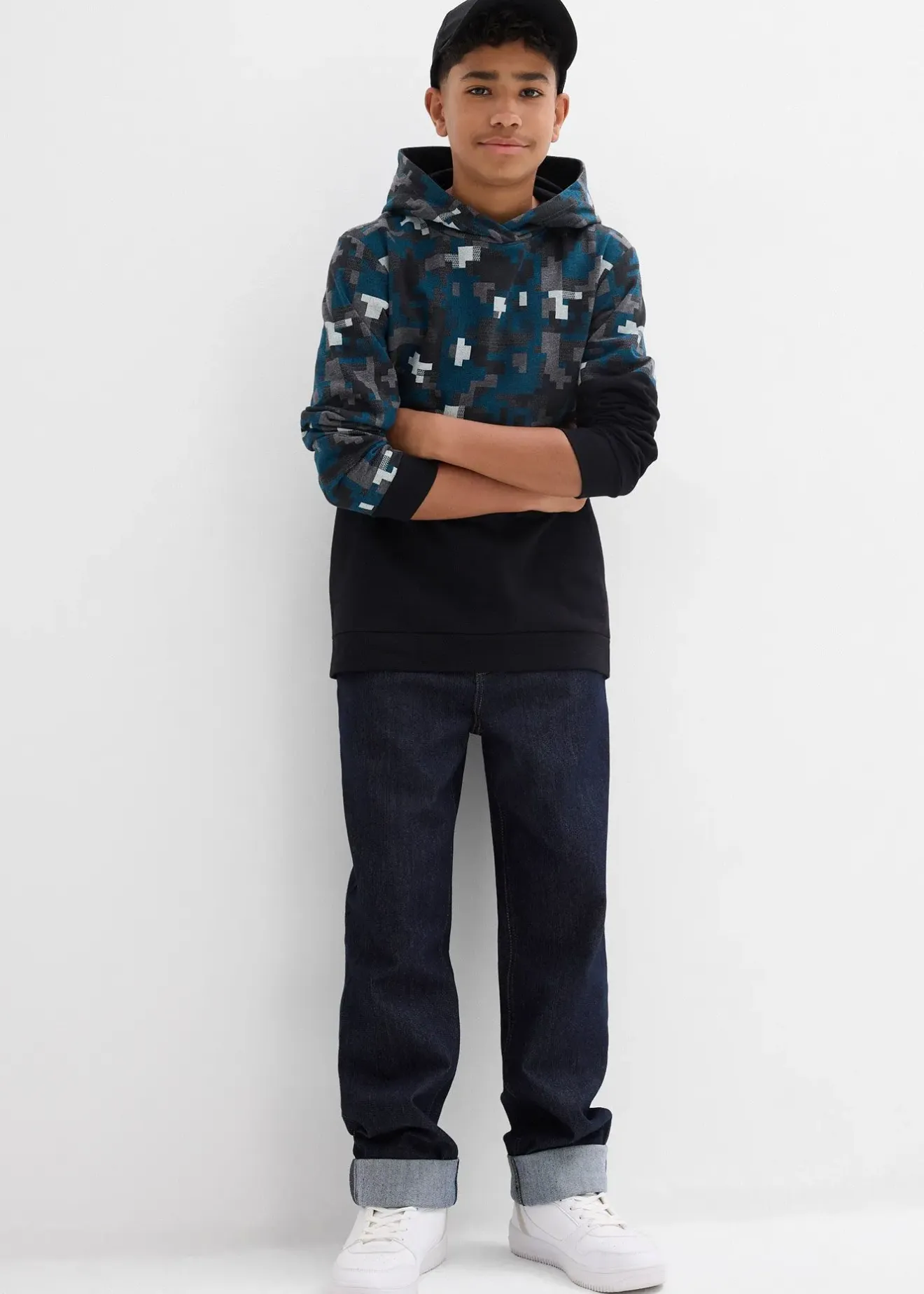 bonprix Sweat à capuche en coton majoritaire|Enfant Vêtements Enfant|Garçons 9-16 Ans·Pulls & Sweats