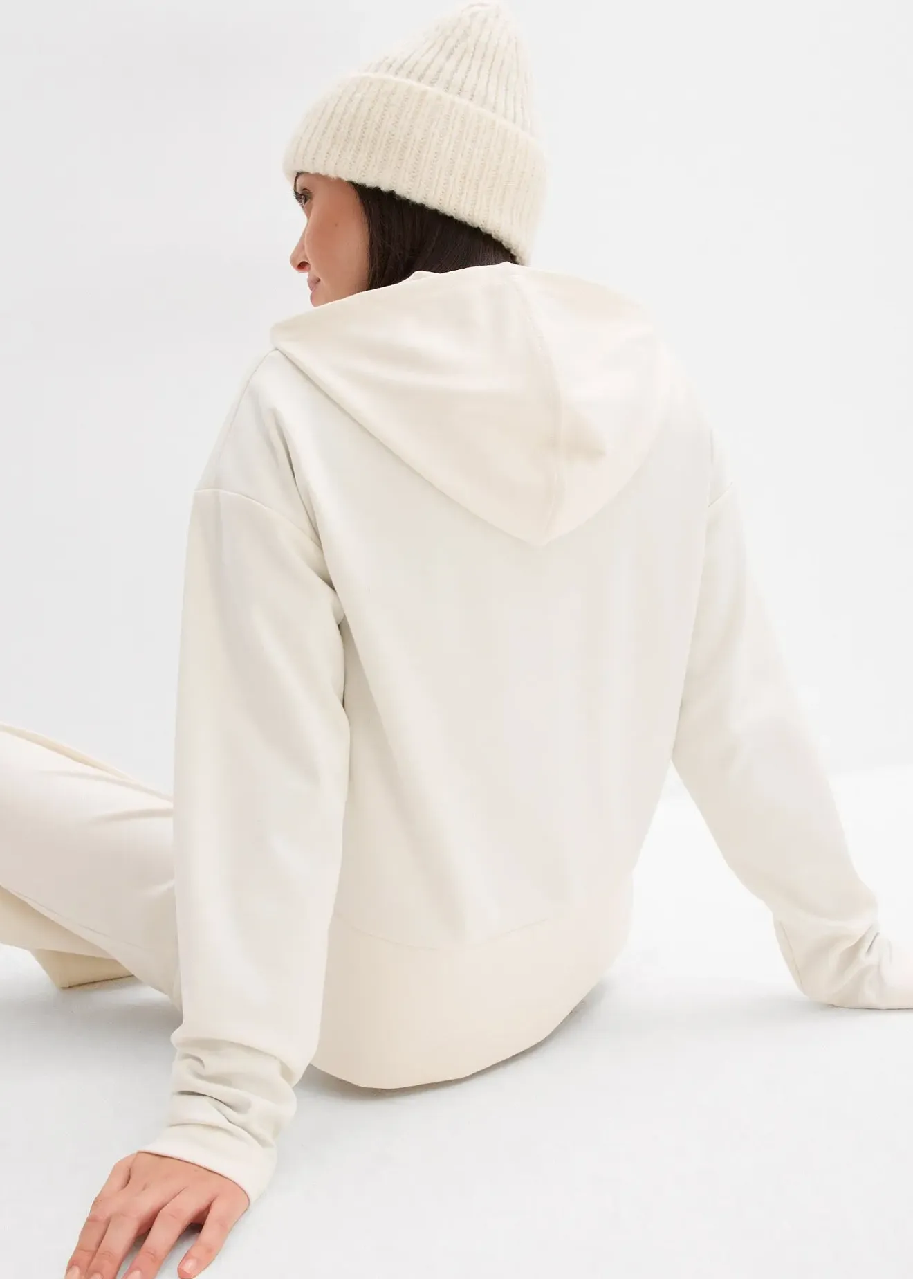 bonprix Sweat à capuche en jersey milano confortable|Femme Sweats