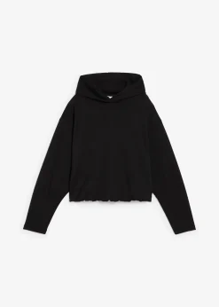 bonprix Sweat à capuche légèrement brillant en viscose mélangée|Femme Sweats