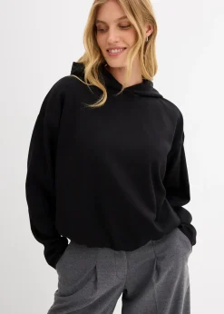 bonprix Sweat à capuche légèrement brillant en viscose mélangée|Femme Sweats