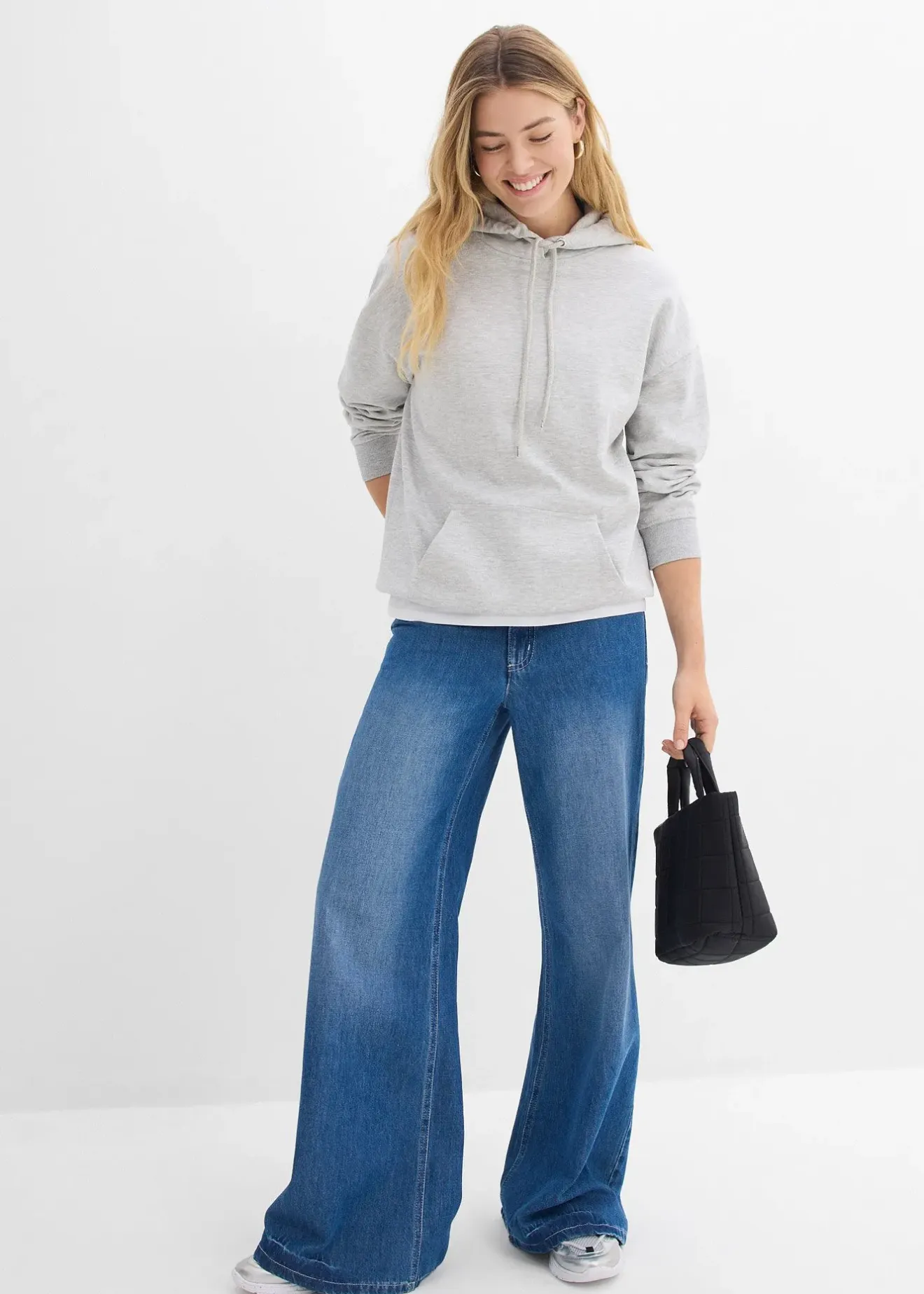 Femme bonprix Basiques|Sweats|Sweat à capuche oversize