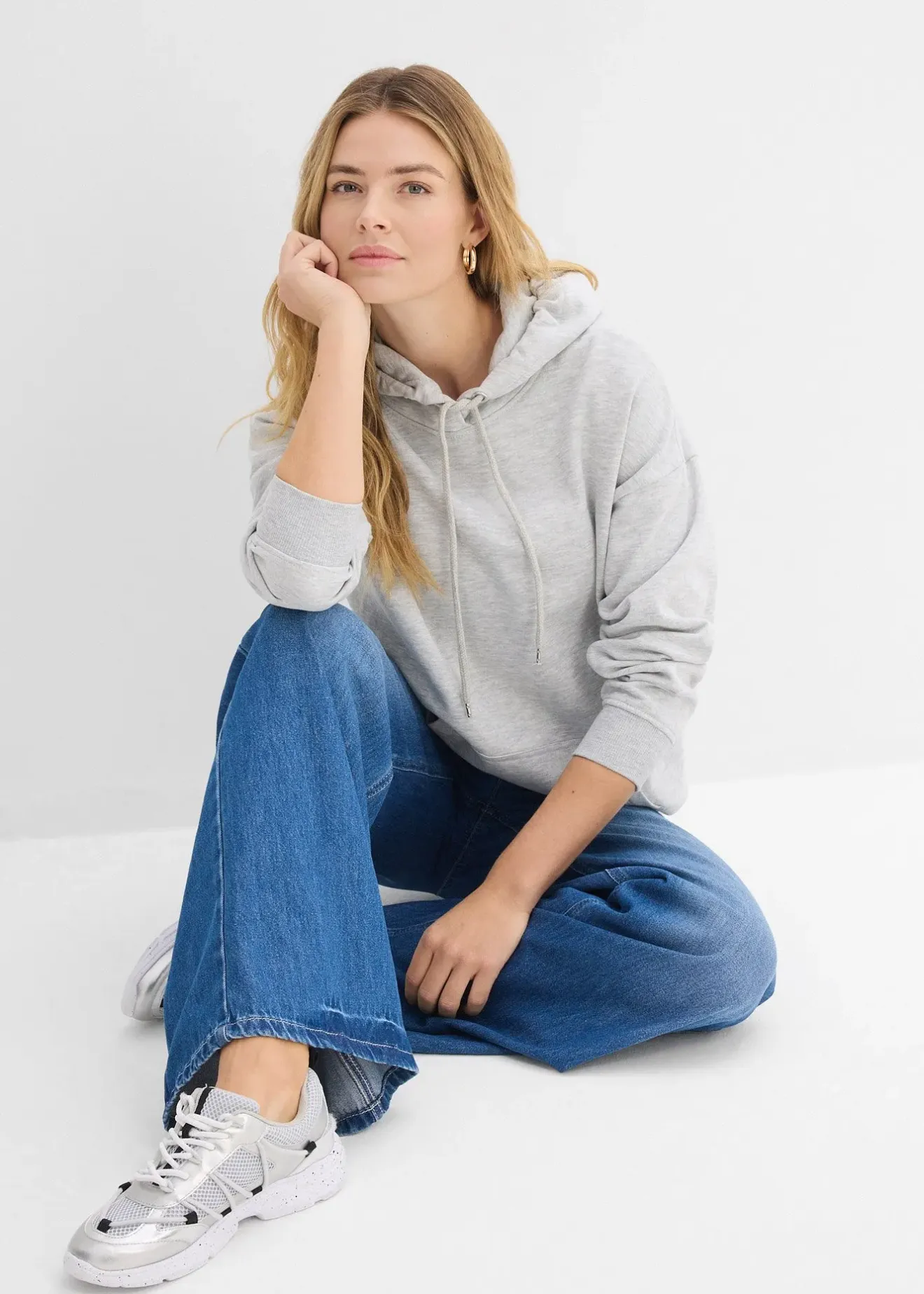 Femme bonprix Basiques|Sweats|Sweat à capuche oversize