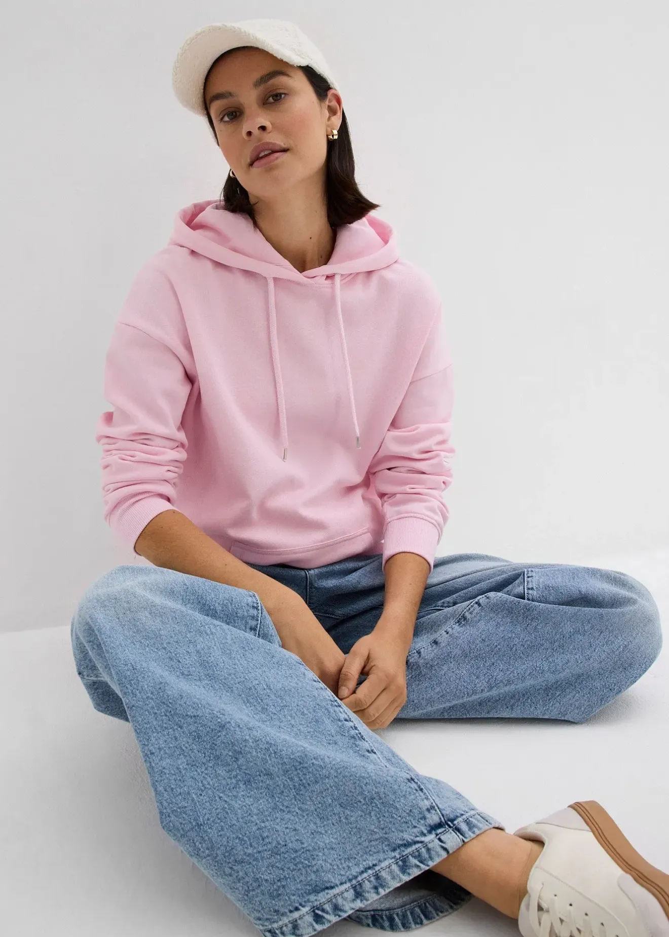 Femme bonprix Basiques|Sweats|Sweat à capuche oversize