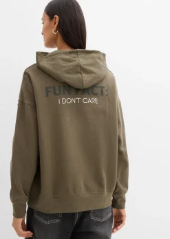 bonprix Sweat à capuche oversize 100% coton|Femme Sweats