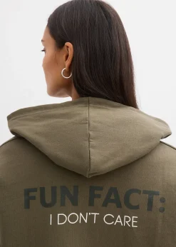 bonprix Sweat à capuche oversize 100% coton|Femme Sweats