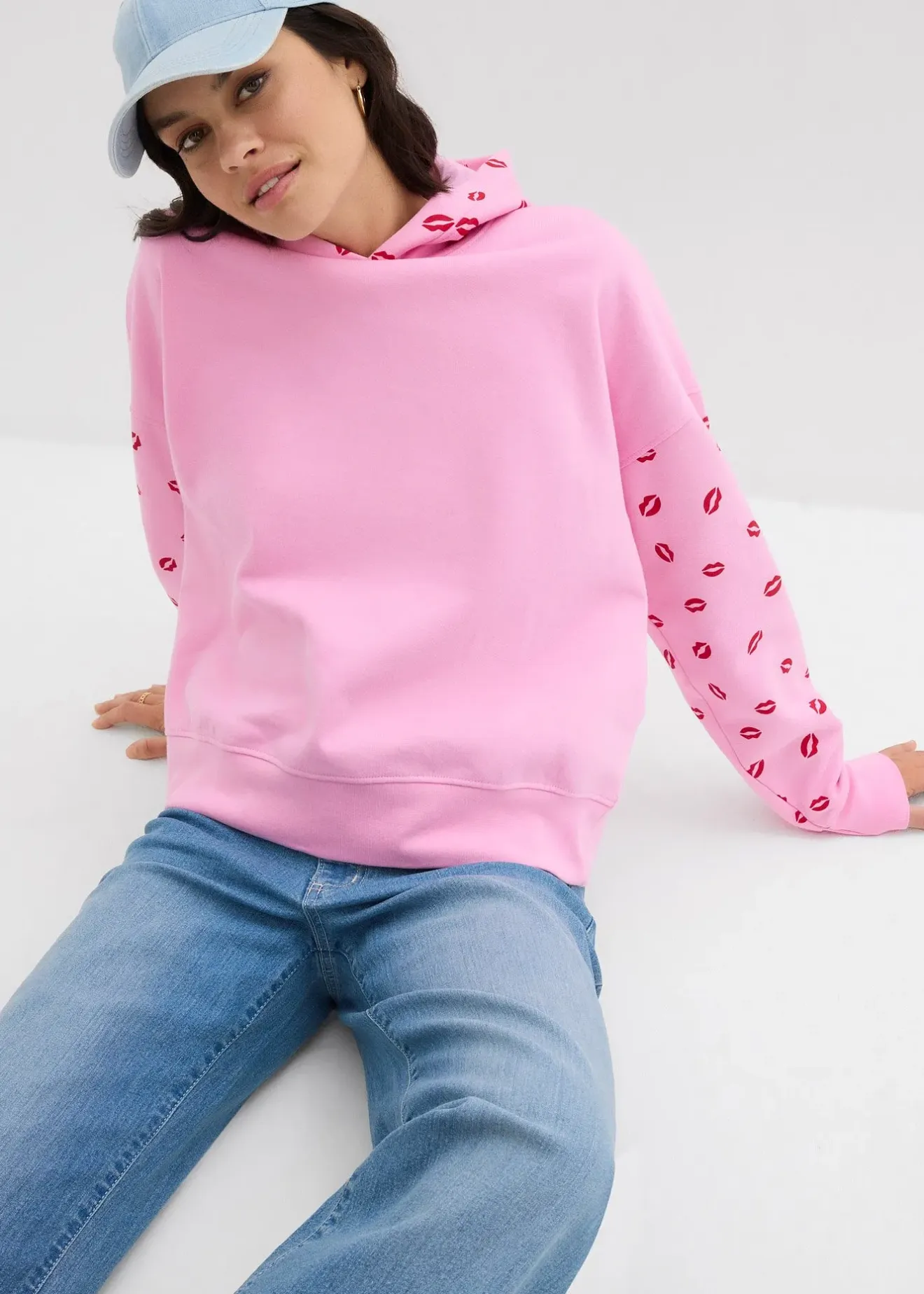 Femme bonprix Sweats|Sweat à capuche oversize 100% coton