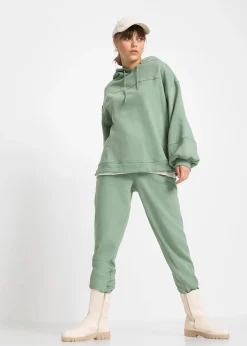 bonprix Sweat à capuche oversize en coton mélangé doux|Femme Sweats
