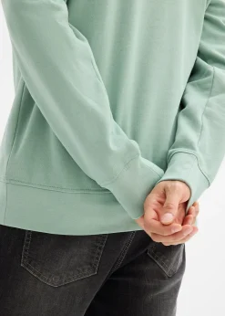 bonprix Sweat à col boutonné 100% coton|Homme Sweats