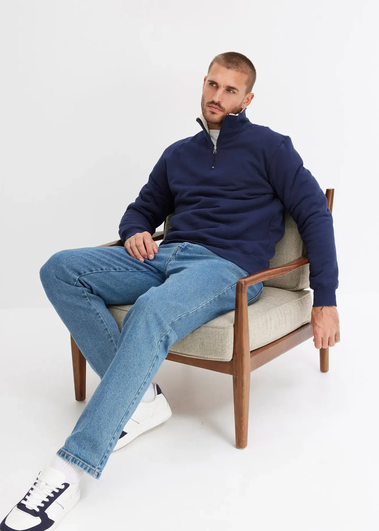 Homme bonprix Vêtements Thermiques|Sweats|Sweat à col camionneur et doublure chaude