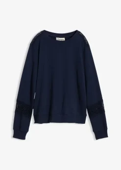 Femme bonprix Sweats|Sweat avec détails crochet