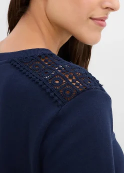 Femme bonprix Sweats|Sweat avec détails crochet