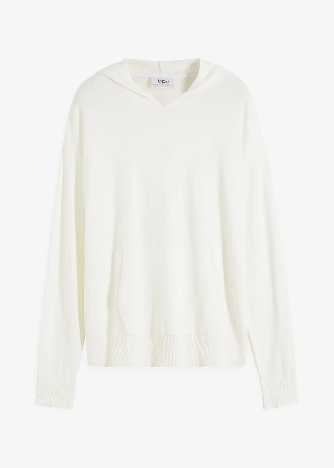 Femme bonprix Maille|Pulls & Gilets|Sweat en maille à capuche et poche kangourou